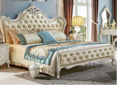 Bed 2x Nightstand 3-Piece Bedroom Set Design Modern Luxury Bedroom Sets